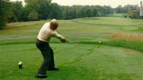 Norman at Oakdale Golf Club in 1977. 