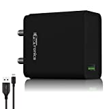 Portronics Adapto ONE POR-1103 3A Fast Charging Adapter with 1M Type-C Cable (Black)