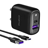 Oraimo 22.5W USB C Wall Charger 2 Port Fast Charger with 18W USB-C Power Adapter Foldable Plug Compatible for iPhone 13/13 Mini/13 Pro Max/12/12 Pro Max, iPad Mini/Pro, Pixel, Galaxy, Airpods Pro