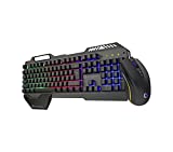 Chiptronex Rage X Gaming Backlit Wired Keyboard and Mouse Combo, 104 Key LED Keyboard and Programmable USB Gaming Mouse