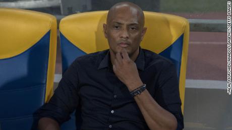 Abdou watches the qualifier between Morocco and the Comoros in October 2018 ahead of AFCON 2019. 