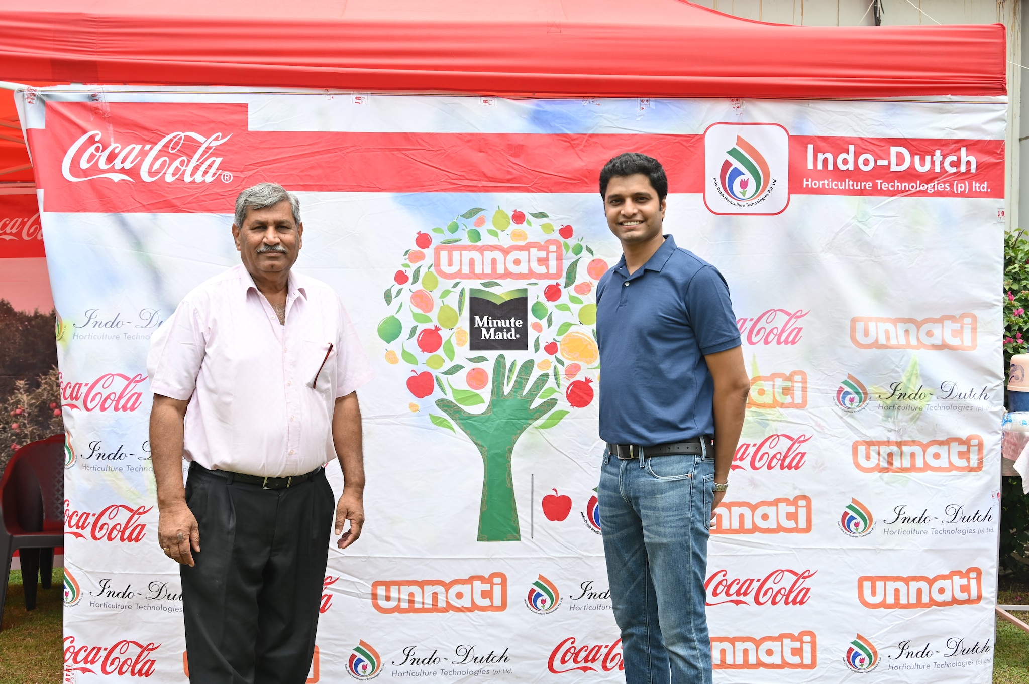 Coca-Cola India's project Apple Unnati-L to R- Mr. Sudhir Chadha, Director, Indo-Dutch Horticulture Technologies & Dr. Aditya Panda, Senior Manager- CSR and Sustainability, Coca-Cola INSWA.