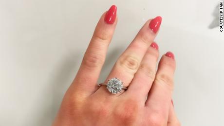 Bridal jewelry retailer Ritani said couples are choosing to replace natural diamonds in their rings with much larger artificial diamonds.